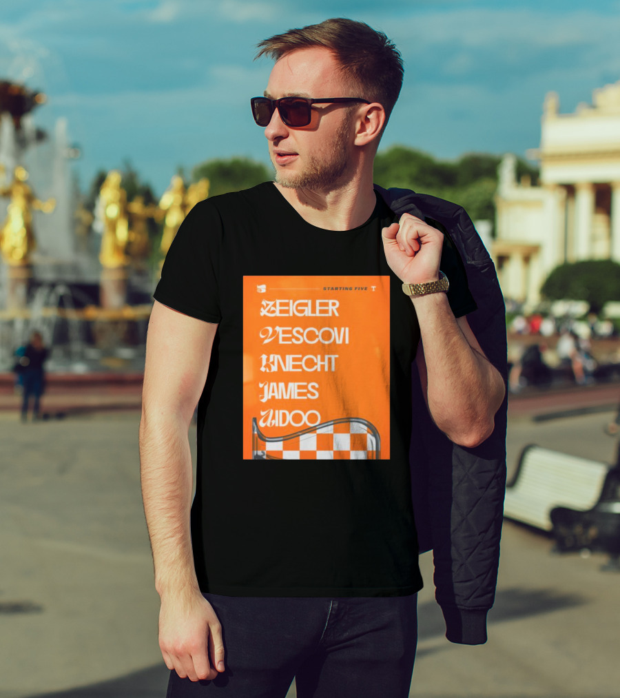 Zeigler Vescovi Knecht James Aidoo Tennessee Starting Five T-Shirt
