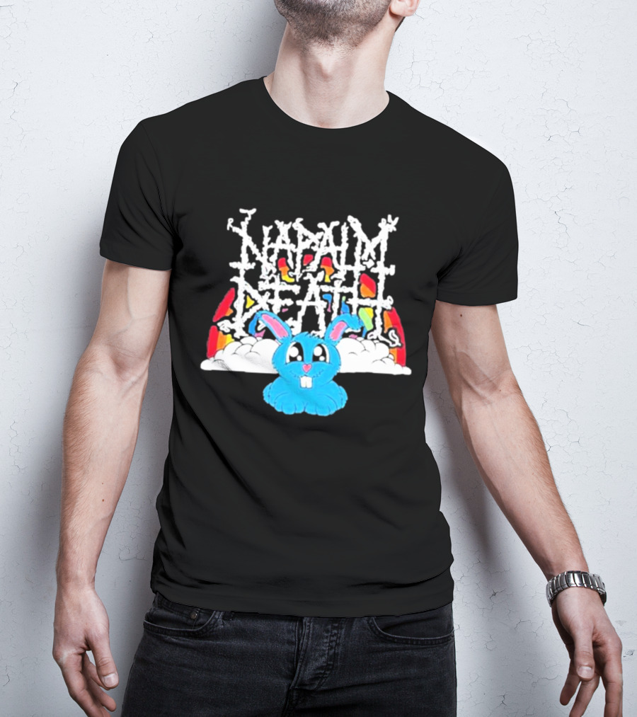 Napalm Death Rainbow Bunny Fobtours T-Shirt