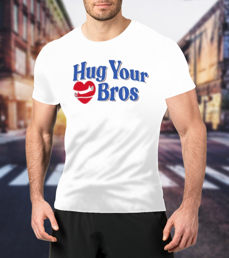 Friday Beers Hug Your Bros Heart Embrace T-Shirt