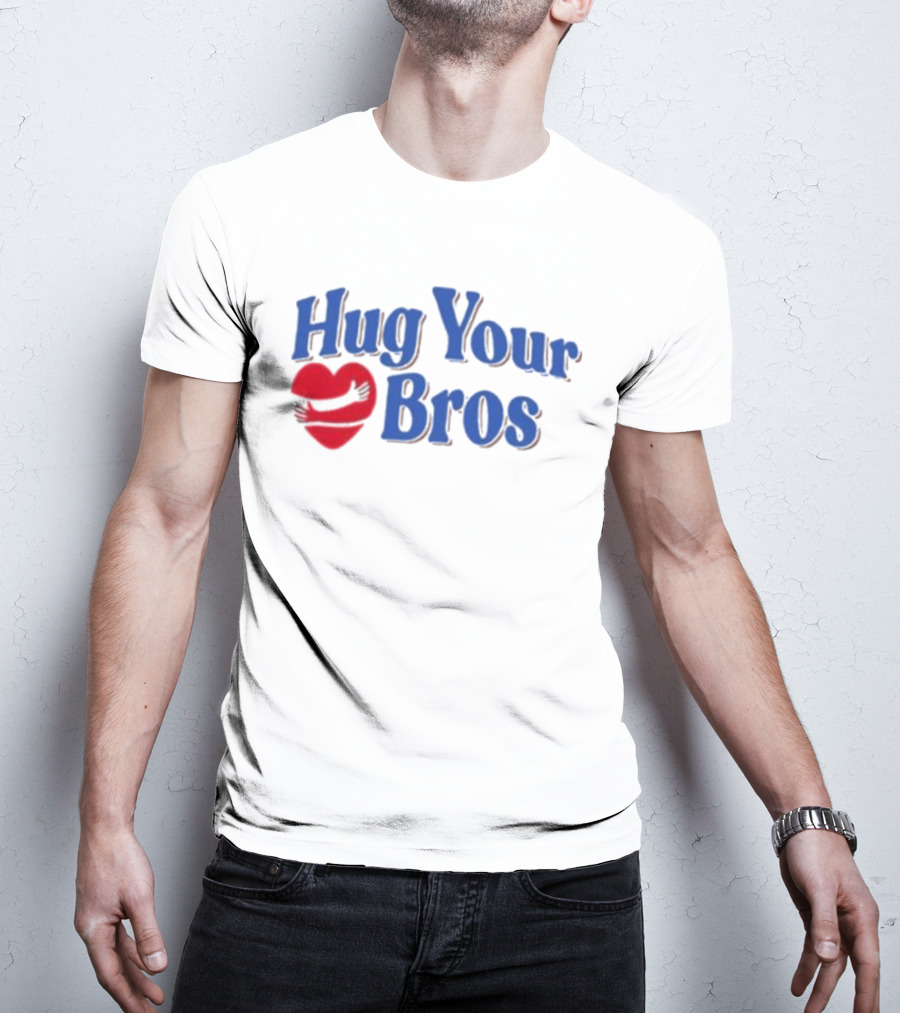 Friday Beers Hug Your Bros Heart Embrace T-Shirt
