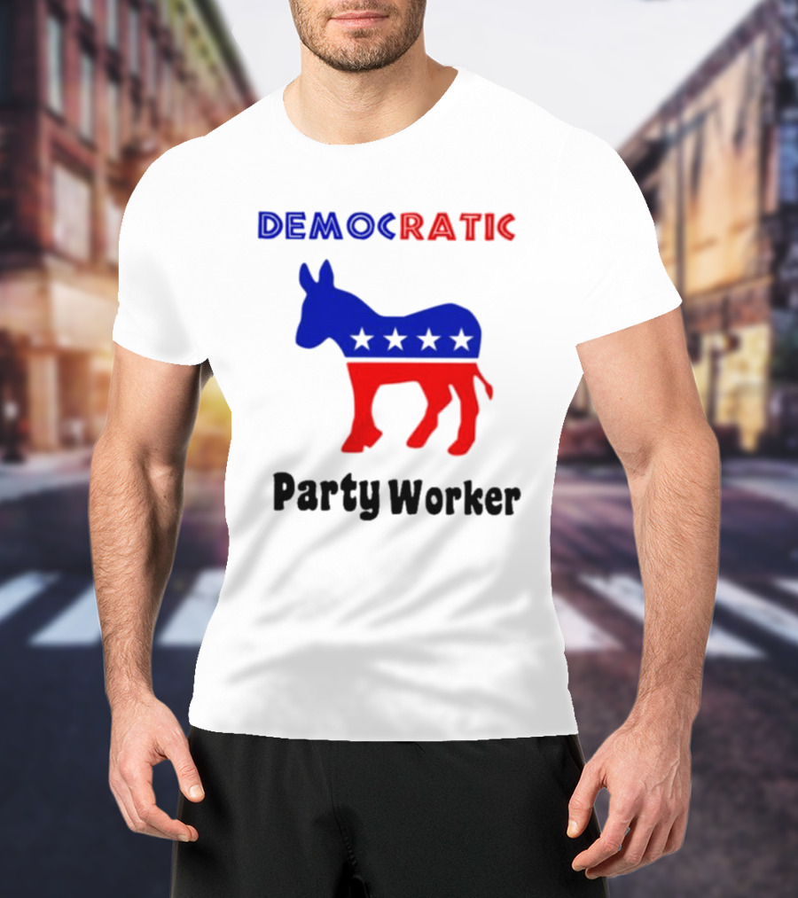 Democratic Party Worker Donkey Emblem T-Shirt
