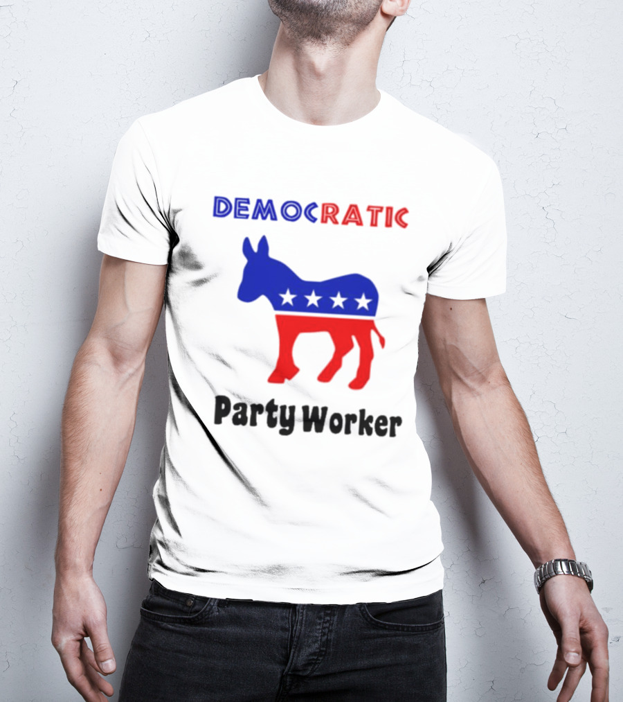 Democratic Party Worker Donkey Emblem T-Shirt