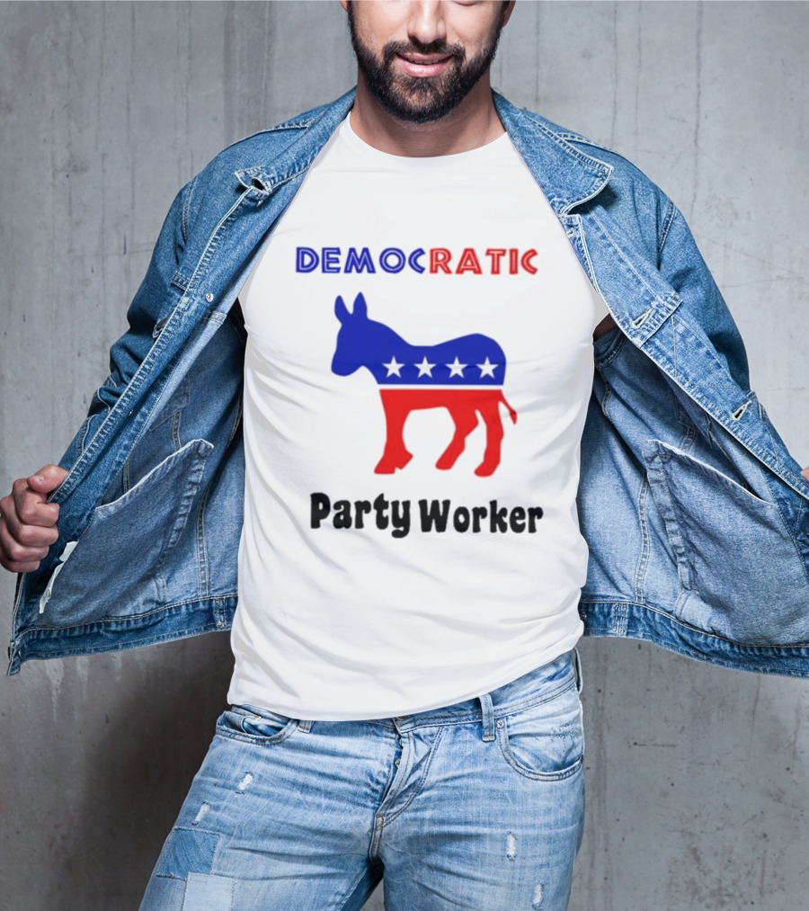 Democratic Party Worker Donkey Emblem T-Shirt