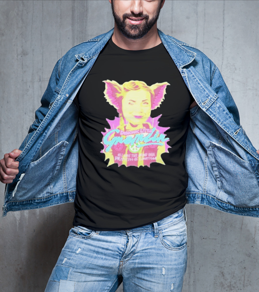 Demonic Little Gremlin All Hail The Grand High Priestess Of Climatism T-Shirt
