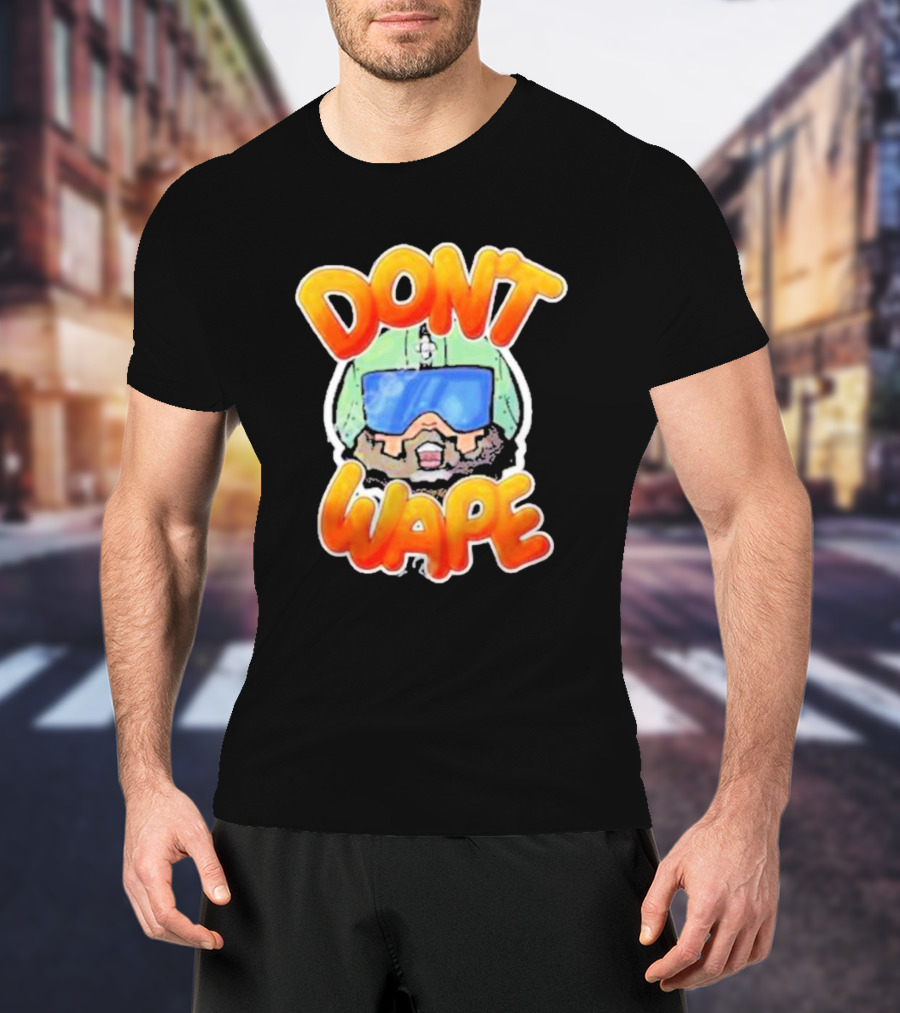 Dick Masterson Don't Wape Bearded Guy In Helmet With Goggles T-Shirt