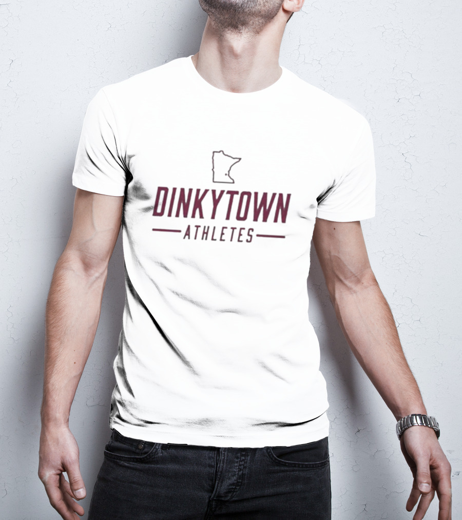 Dinkytown Athletes Map Minnesota Outline T-Shirt