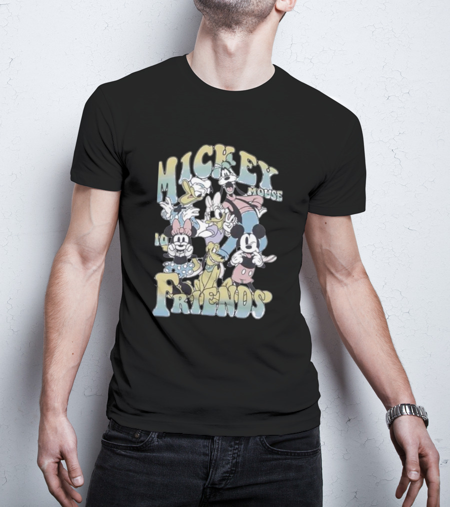 Mickey Mouse And Friends Group Portrait Youth Disney T-Shirt