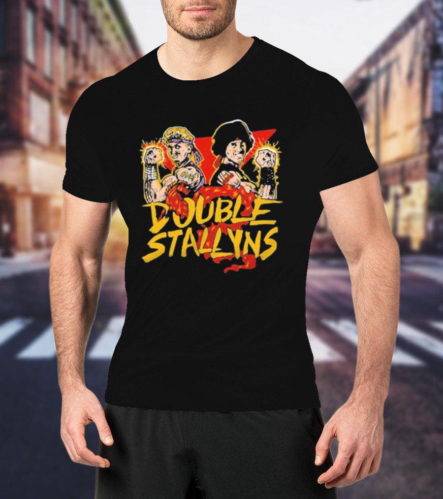 Double Stallyns Retro Cartoon Band Duo T-Shirt