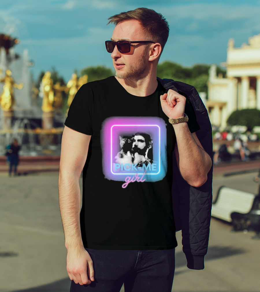Pick Me Girl Neon Cat Square T-Shirt