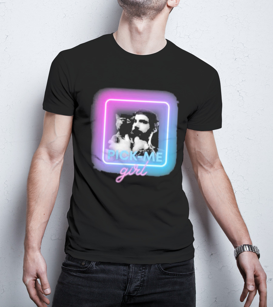 Pick Me Girl Neon Cat Square T-Shirt