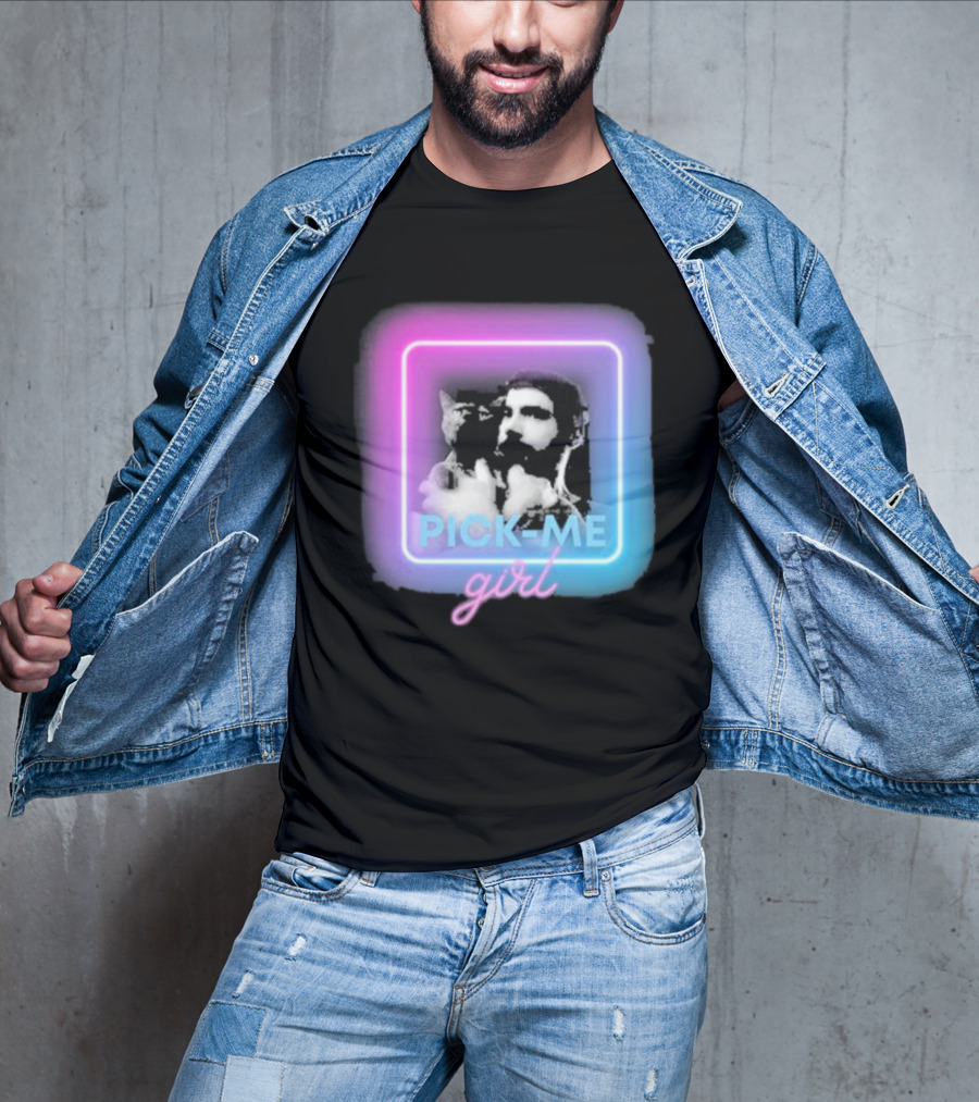 Pick Me Girl Neon Cat Square T-Shirt