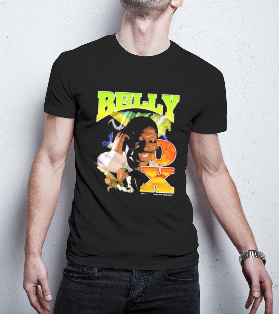 BELLY OX Romp With Bumbaclot Smiling Man With Phone And Gun T-Shirt