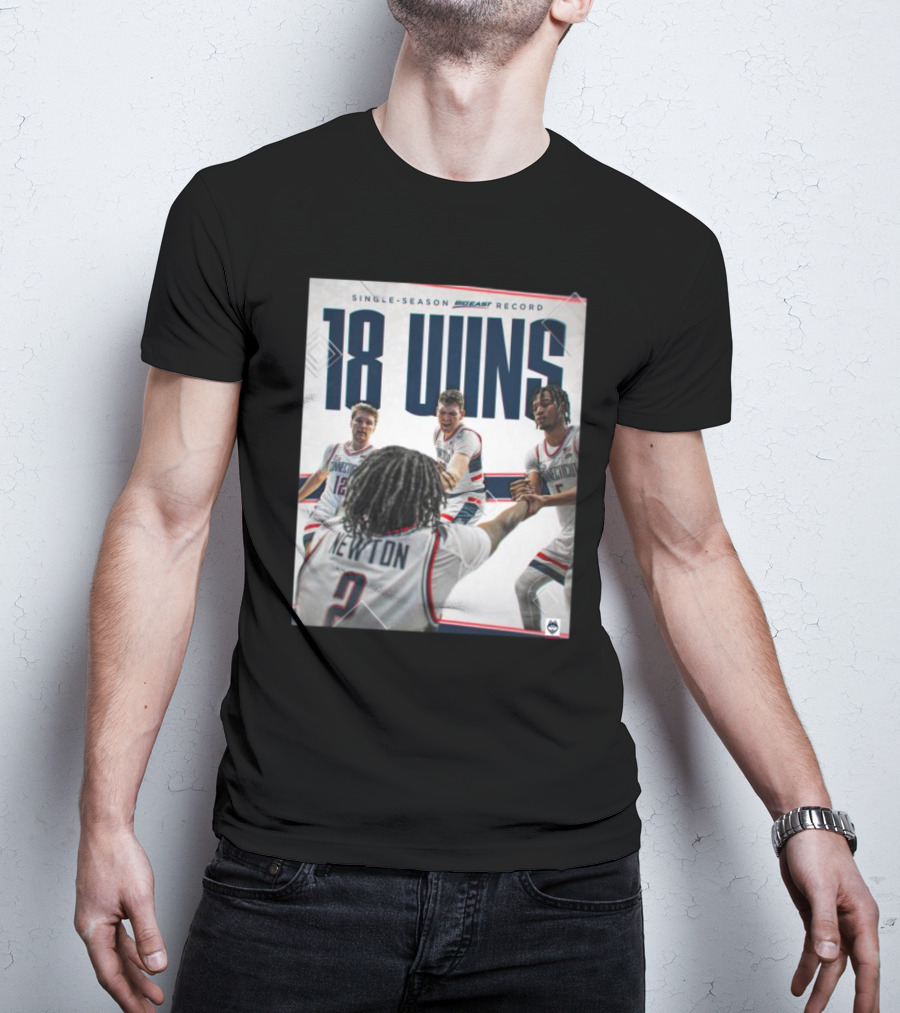 Single Season Bigeast Record 18 Wins UConn Basketball Team T-Shirt