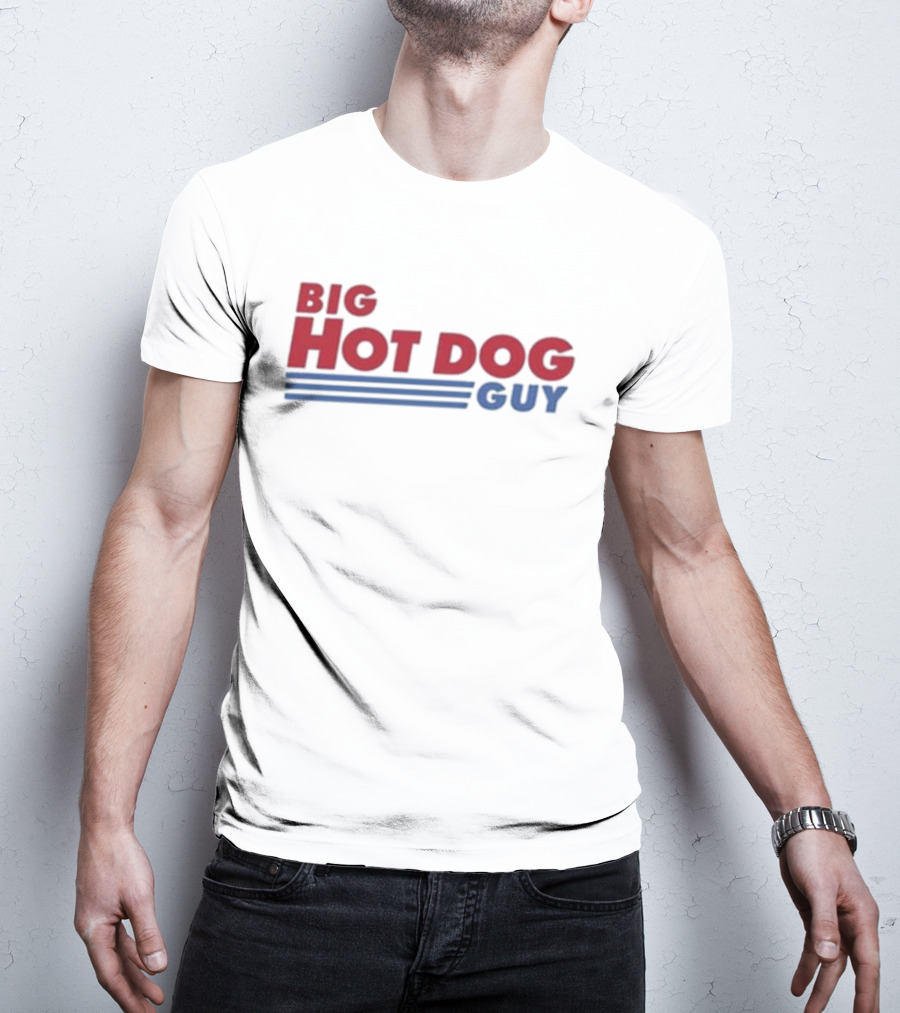 Big Hot Dog Guy Stripes T-Shirt