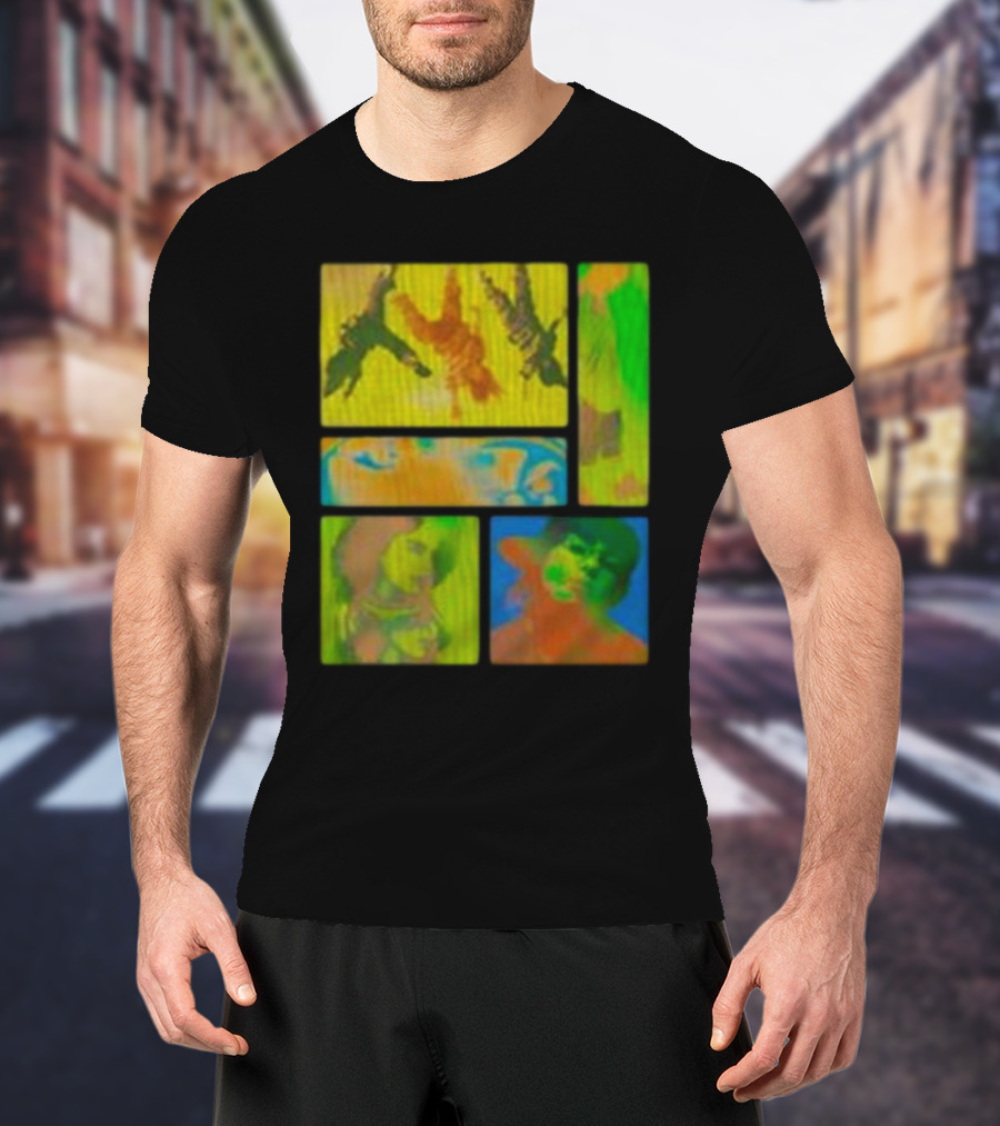 Billie Eilish Birds Of A Feather Collage Thermal Multicolor Portraits T-Shirt