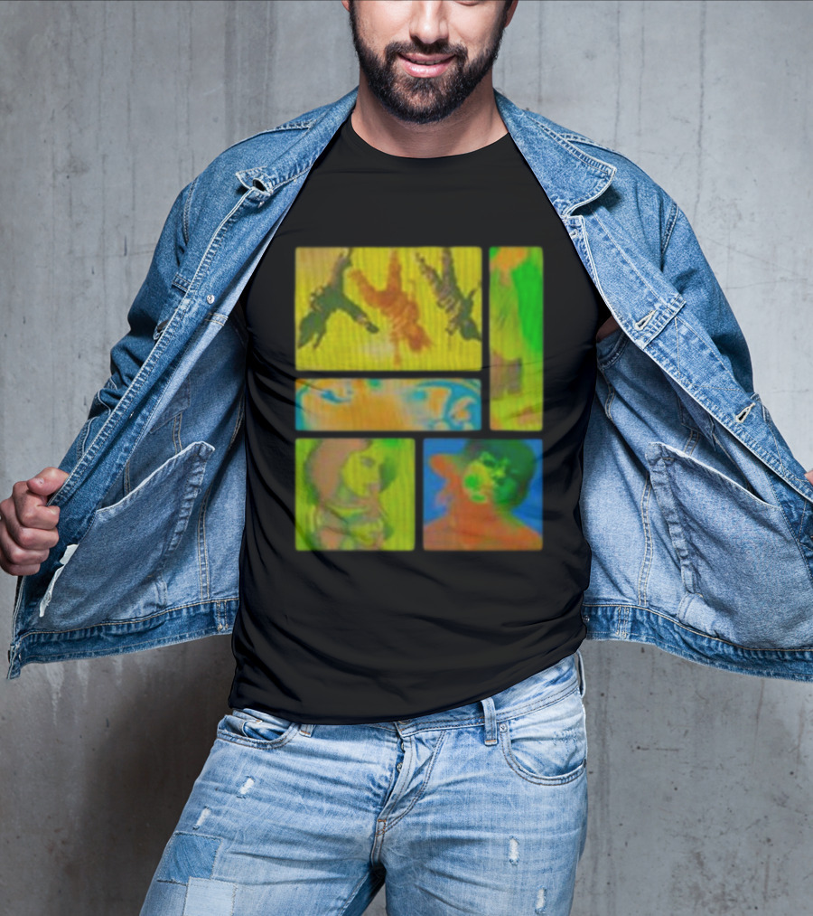 Billie Eilish Birds Of A Feather Collage Thermal Multicolor Portraits T-Shirt