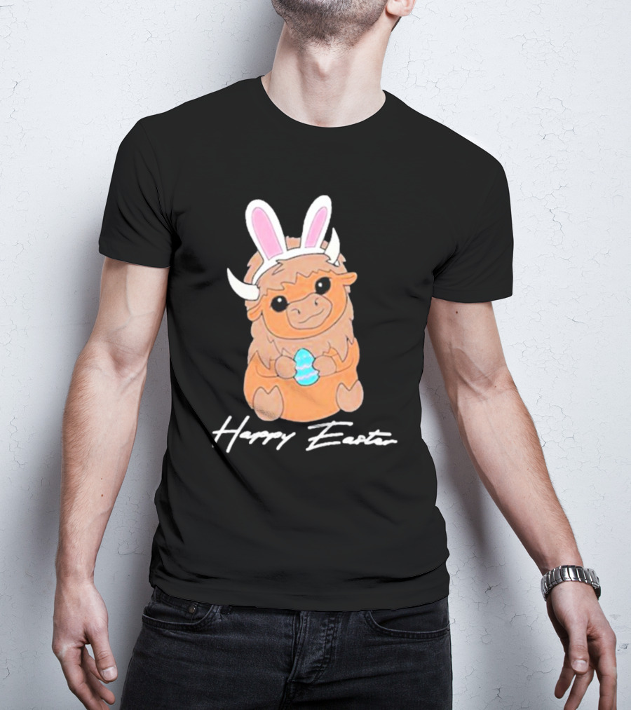 Happy Easter Buffalo Bunny With Ears And Egg T-Shirt