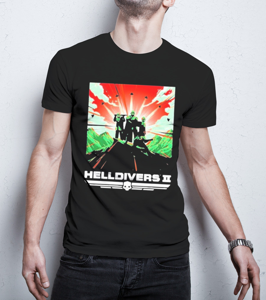 HELLDIVERS II Colorful Video Game Artwork T-Shirt
