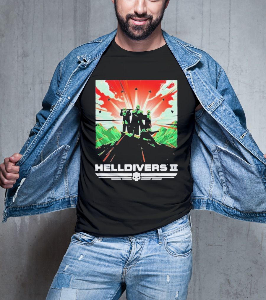 HELLDIVERS II Colorful Video Game Artwork T-Shirt