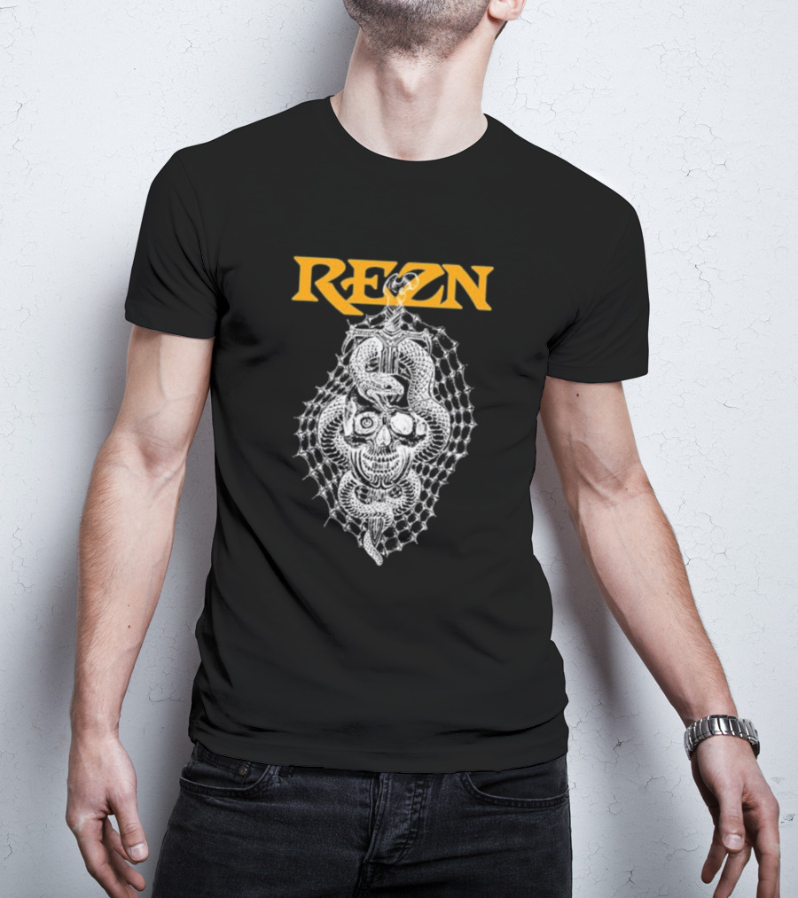 Hello Rezn Skull And Snake Web T-Shirt