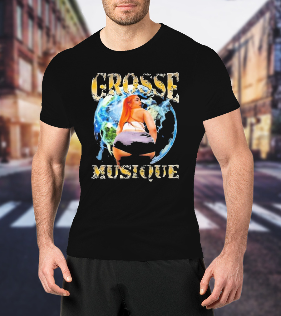 Grosse Musique Earth Background Rare Bootleg T-Shirt