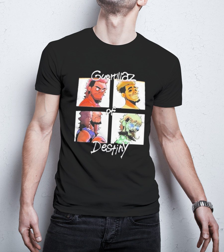 Guerrillaz Of Destiny Cartoon Quartet Pop Culture Faces T-Shirt