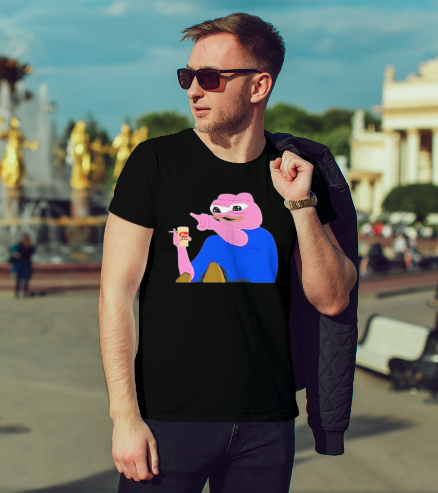 Haider $Pork Based Beer Cheetos And Pepe Style Image T-Shirt