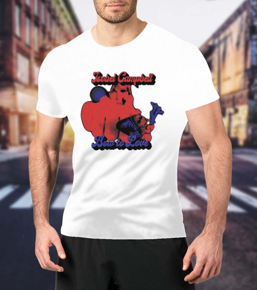 Isobel Campbell Bow To Love Retro Red And Blue T-Shirt