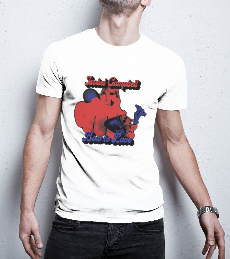 Isobel Campbell Bow To Love Retro Red And Blue T-Shirt