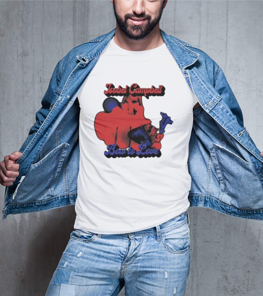 Isobel Campbell Bow To Love Retro Red And Blue T-Shirt