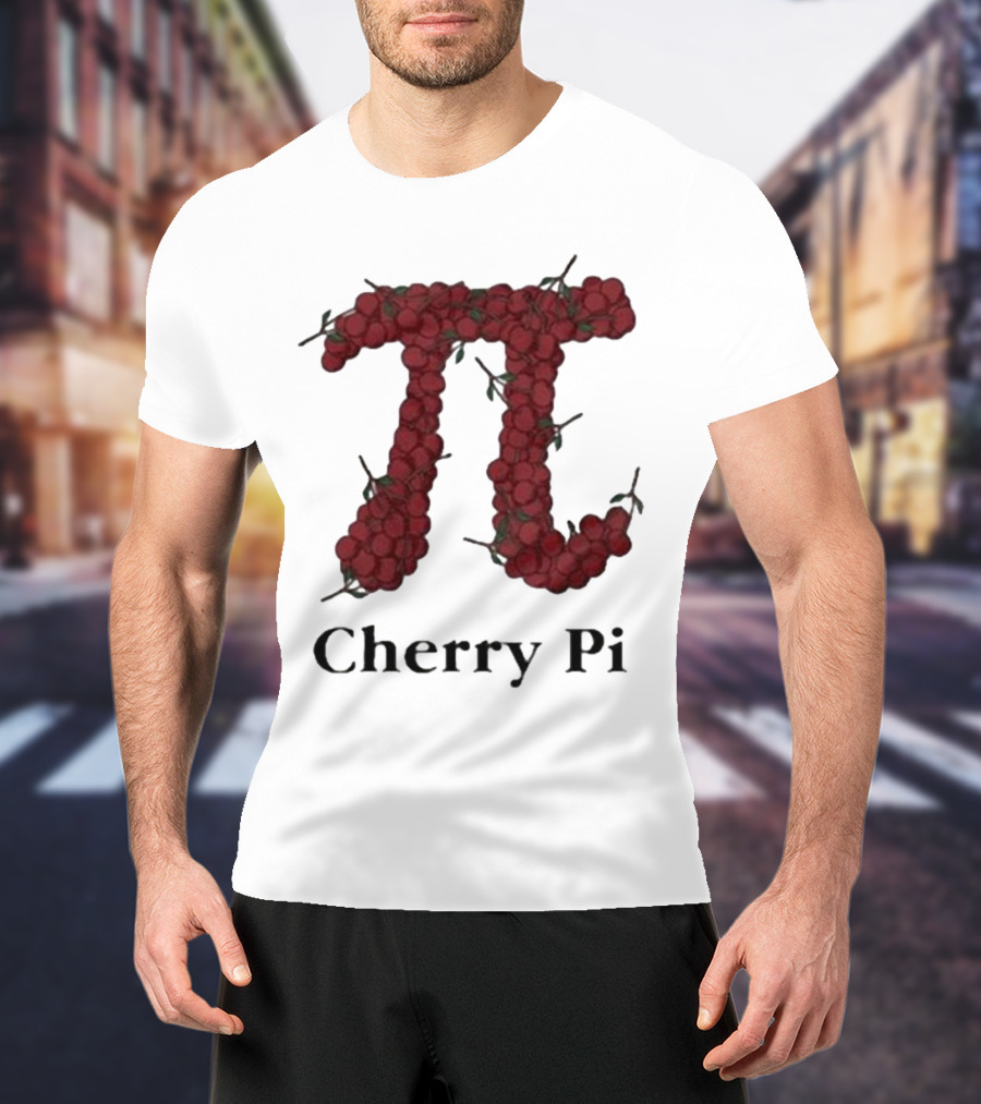 Cherry Pi Jon Hurwitz π Symbol Made Of Red Cherries T-Shirt
