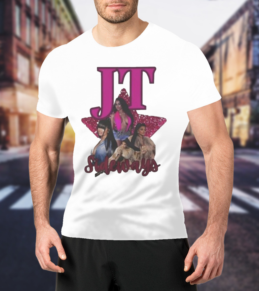 JT Sideways Star Pink Glamorous Portraits T-Shirt
