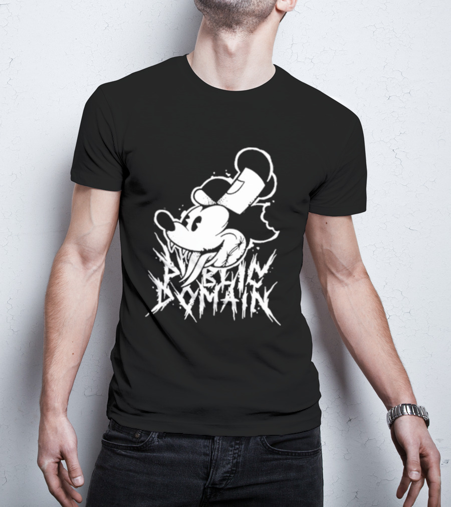 Junkyardla Mickey Mouse Public Domain Grim T-Shirt