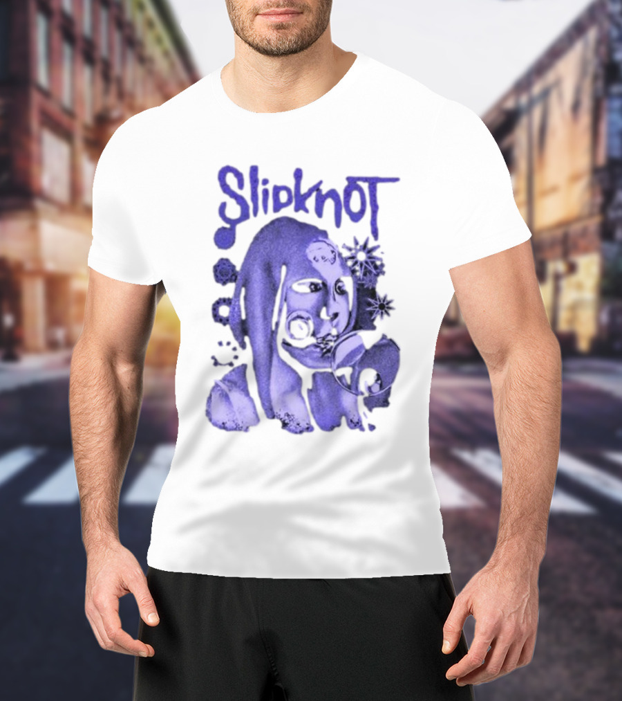 Slipknot Inbetween Shapes Abstract Masked Figure With Geometric T-Shirt