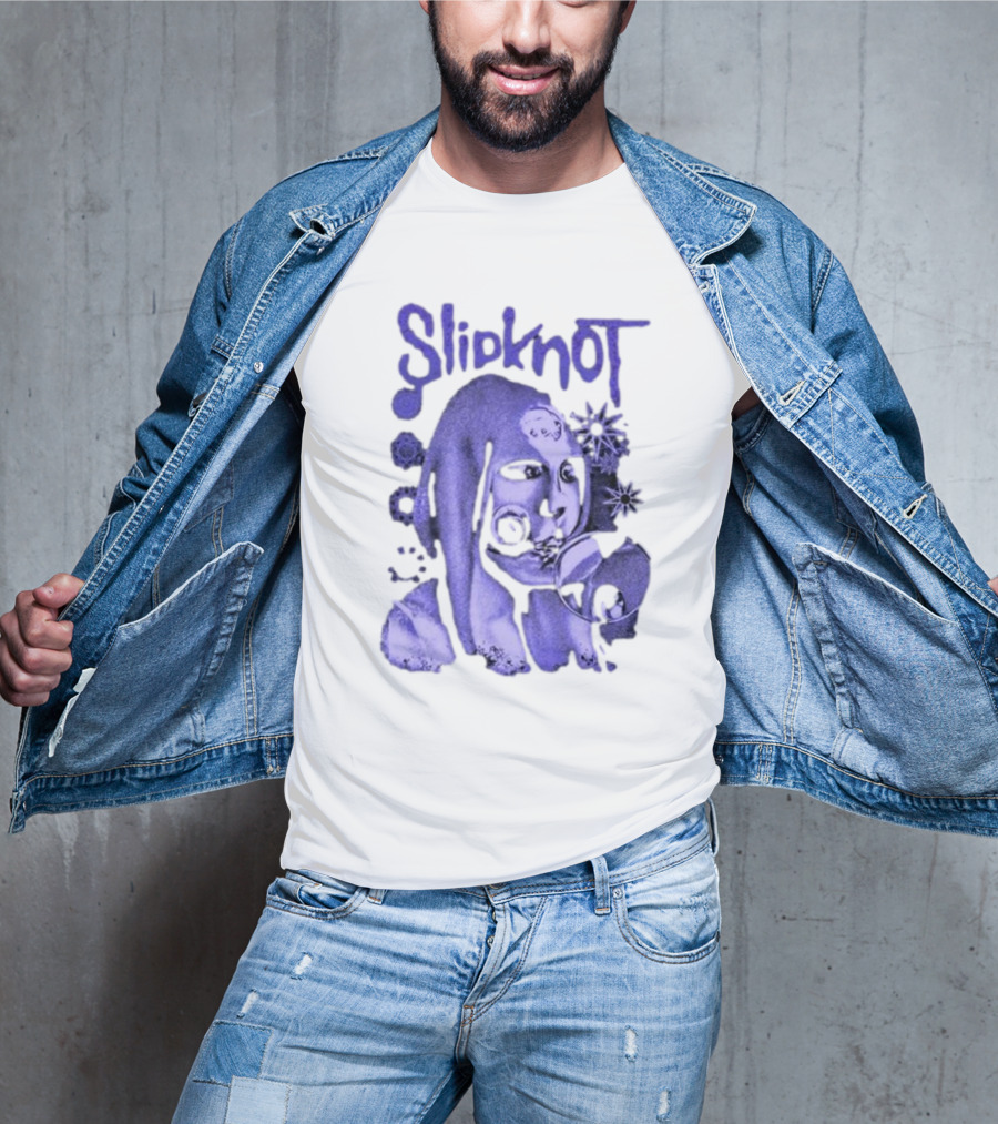Slipknot Inbetween Shapes Abstract Masked Figure With Geometric T-Shirt
