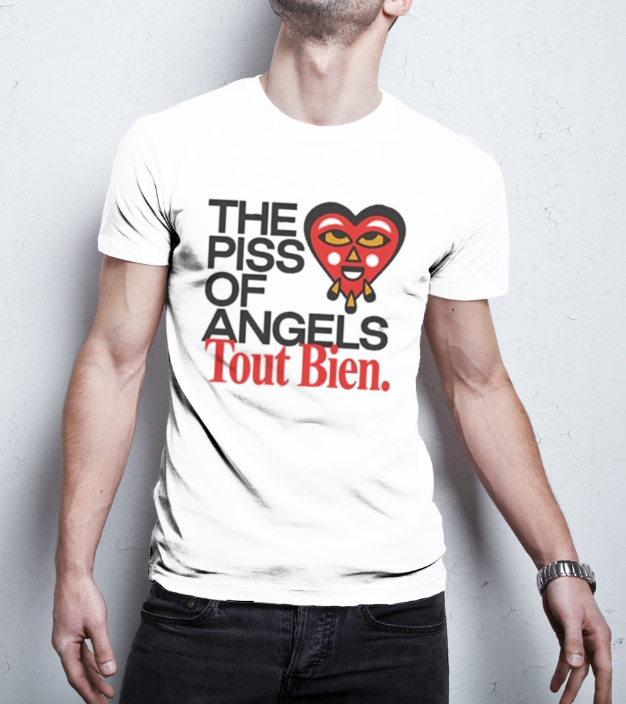 Tout Bien The Piss Of Angels Red Heart Face T-Shirt