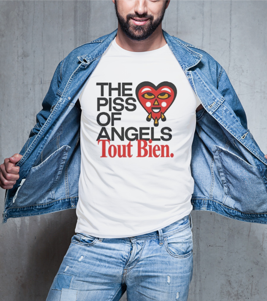Tout Bien The Piss Of Angels Red Heart Face T-Shirt