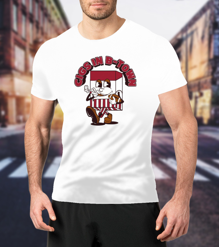 Store Cigs In B-Town Cartoon Smoking Pack T-Shirt