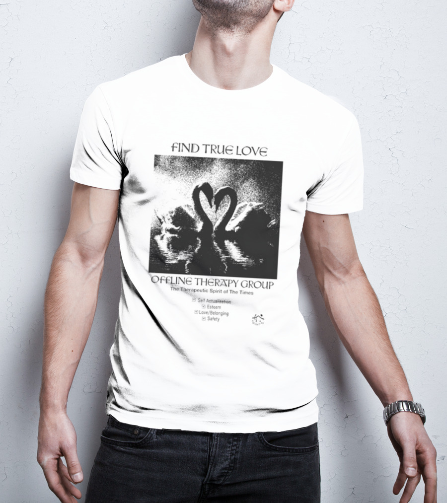 Find True Love Offline Therapy Group The Therapeutic Spirit Of The Times Self Actualization Esteem Love Belonging Safety T-Shirt