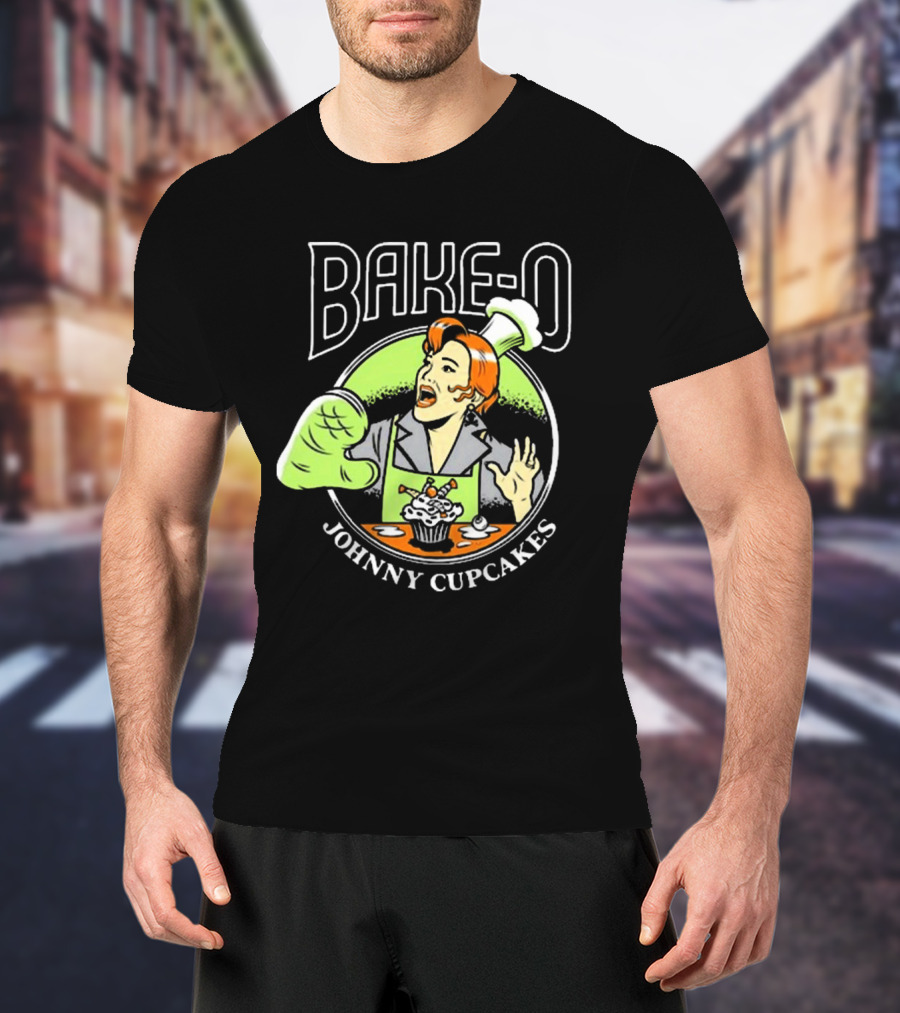 BAKE-O Johnny Cupcakes Retro Chef Cupcake Explosion T-Shirt
