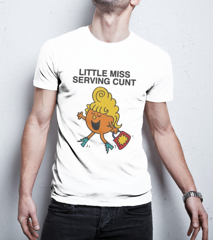 Little Miss Serving Cunt Retro Cartoon Character T-Shirt