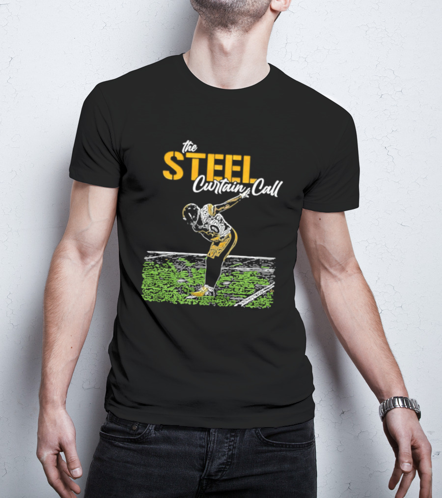 The Steel Curtain Call Take A Bow TJ Football T-Shirt