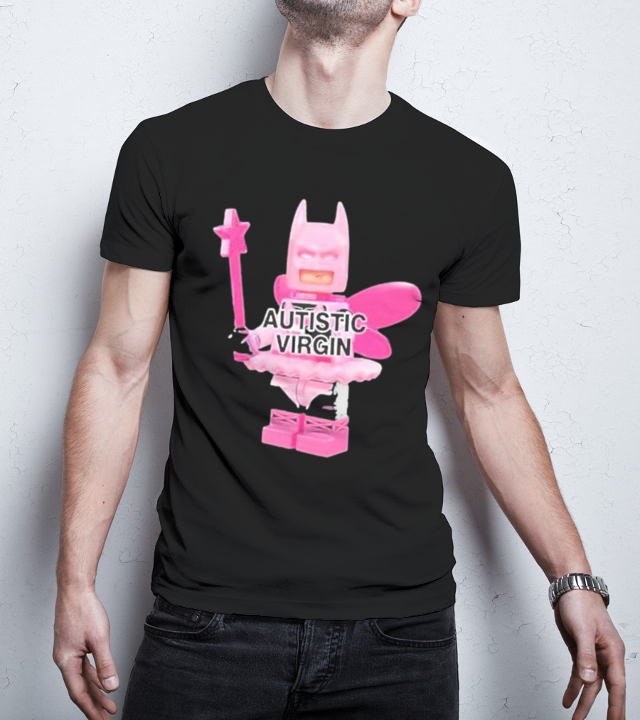 Autistic Virgin Pink Lego Fairy Batman T-Shirt