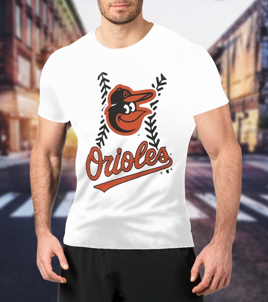 Baltimore Orioles Logo Personalized Name And Number Fastball T-Shirt