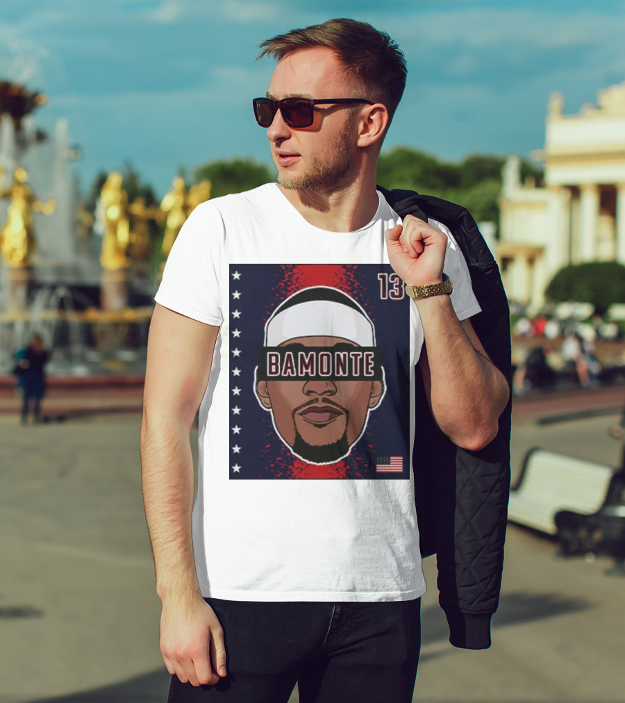 Bamonte 13 Stars And Stripes Illustration Bam Adebayo T-Shirt