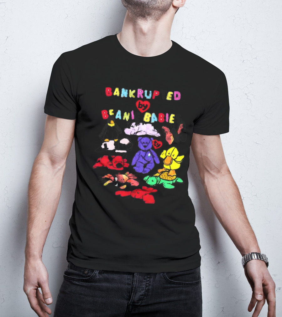 Bankrupted By Beanie Babies Heart Colorful Collection T-Shirt