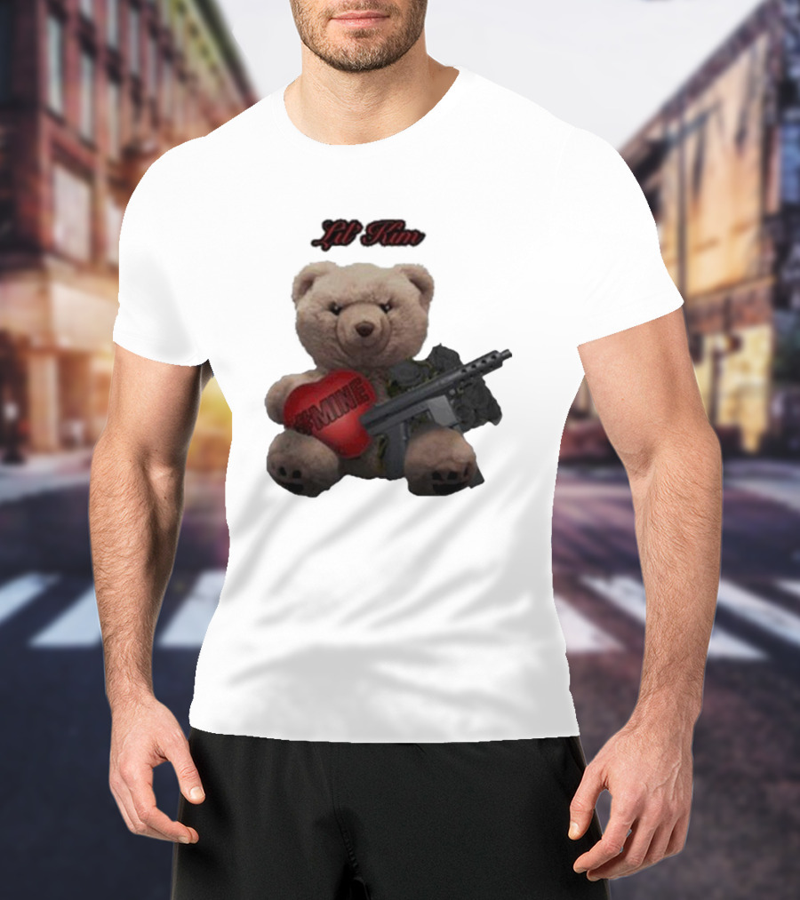 Lil Kim #Mine Teddy Bear With Gun T-Shirt