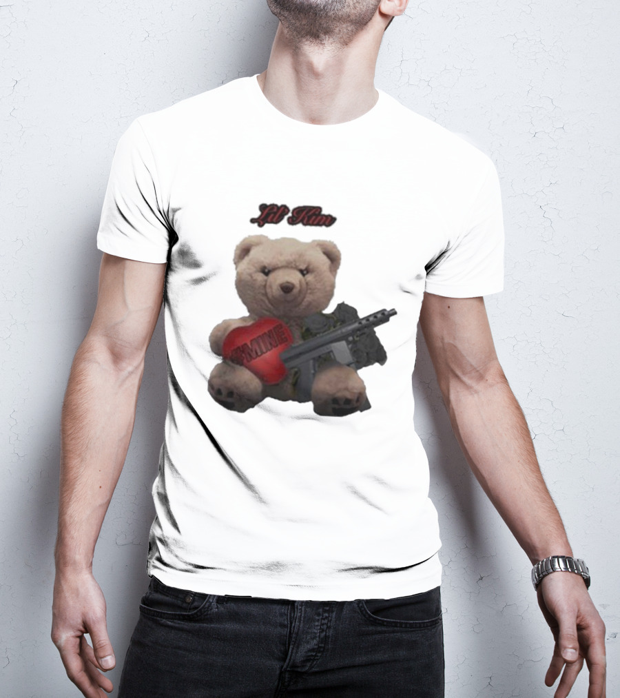 Lil Kim #Mine Teddy Bear With Gun T-Shirt