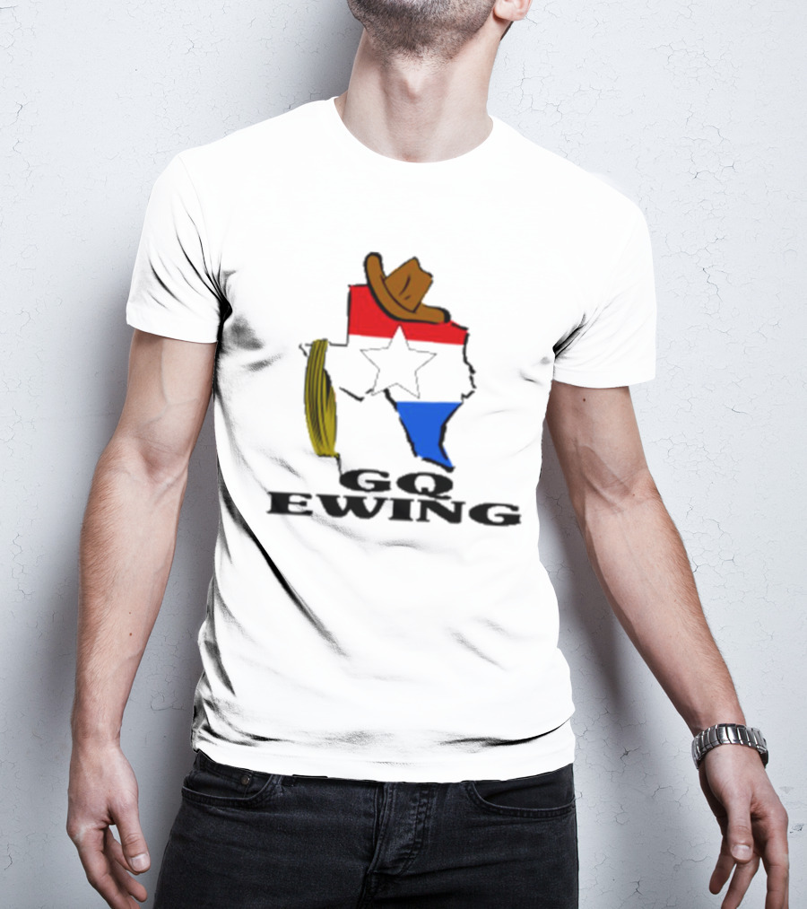 Lone Star GQ Ewing Texas Hat Star Colors T-Shirt