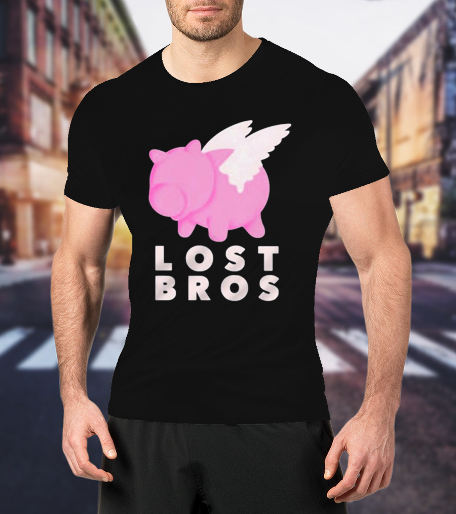 Lost Bros When Hamm Flies Pig With Wings T-Shirt